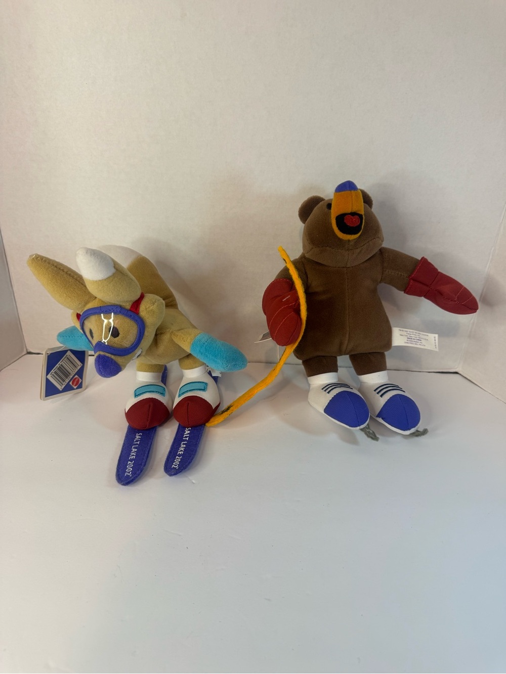 NWT 2002 USA Salt Lake City Winter Olympics Plush Official Mascots COAL & COPPER
